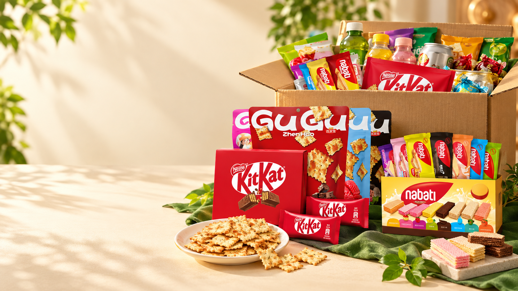 Asian snacks, drinks and candy wholesale assortment